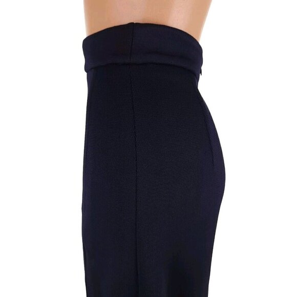 Cushnie Et Otchs Runway Aphrodite High Slit Maxi Skirt 6 Navy New - Picture 8 of 16